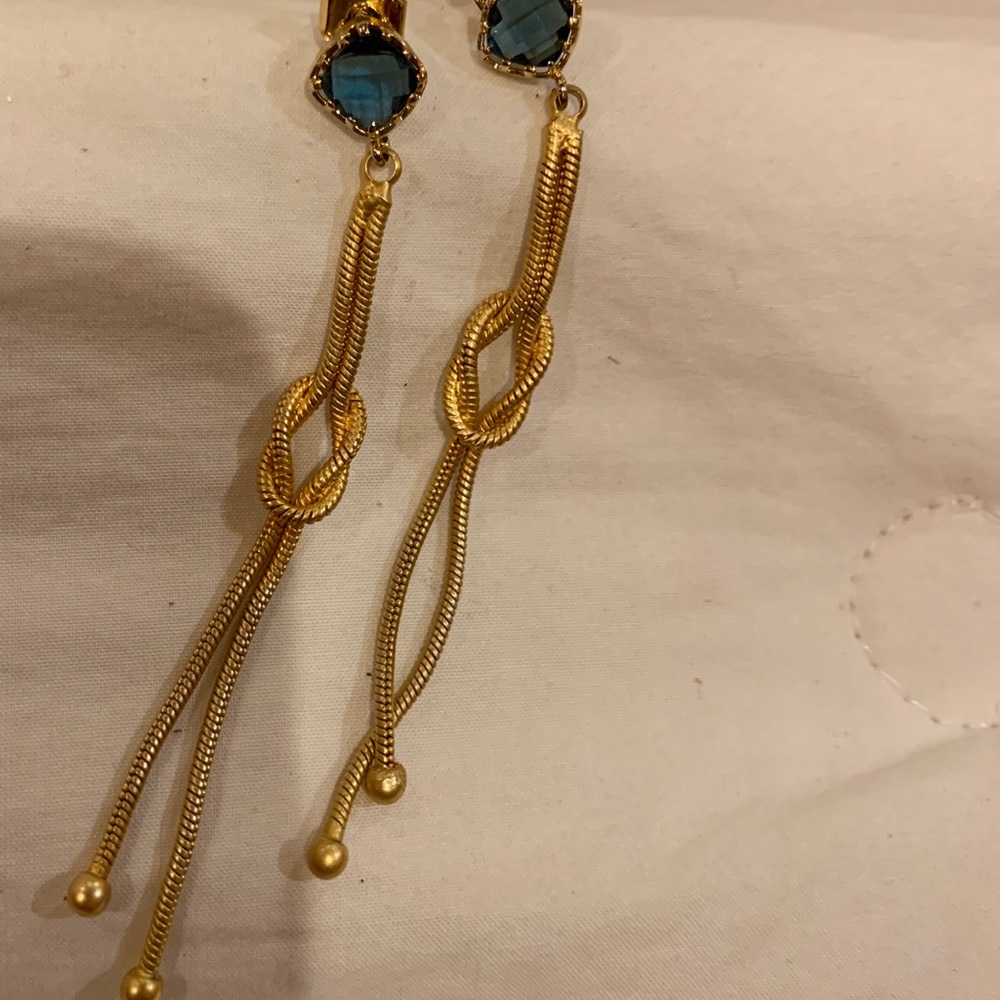 Vermeil and faceted glass earrings